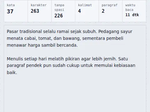 Penghitung Kata & Karakter