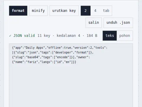 JSON Formatter & Validator