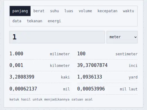 Konverter Satuan