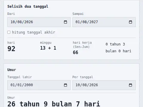 Kalkulator Tanggal