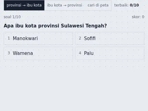 Tebak Provinsi & Ibu Kota